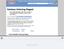 Tablet Screenshot of cartoon-coloring-pages.com